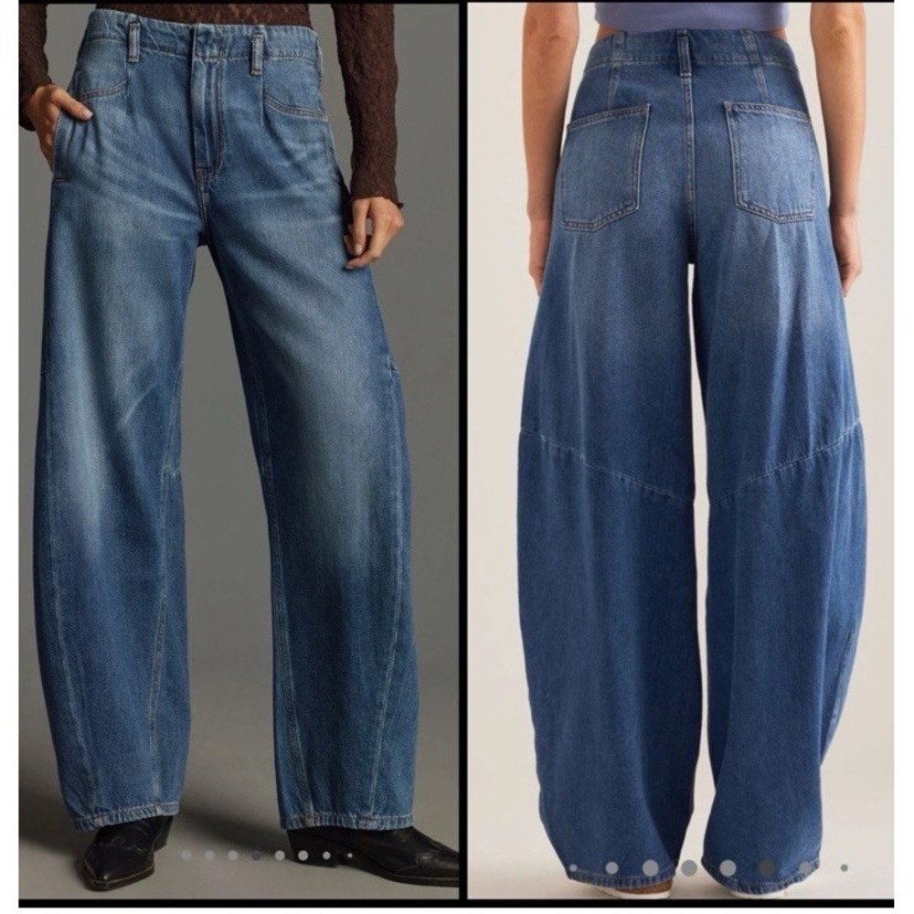 Anthropologie Pilcro Georgia Full-Length High-Rise Barrel Jeans Size 27